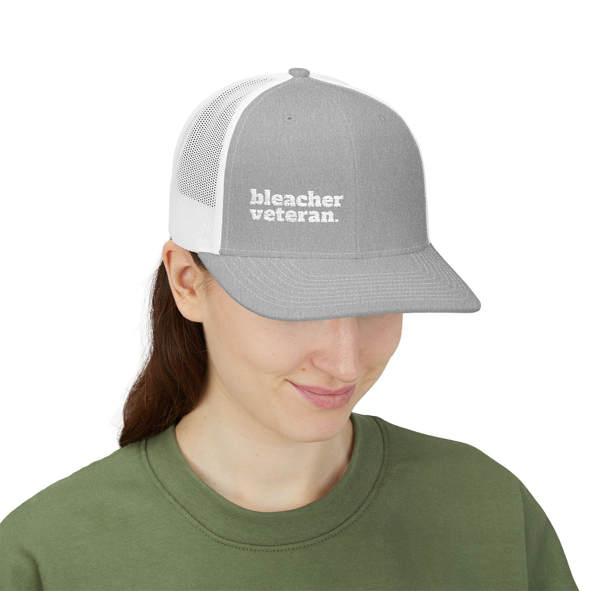 Bleacher Veteran Embroidered Trucker Hat
