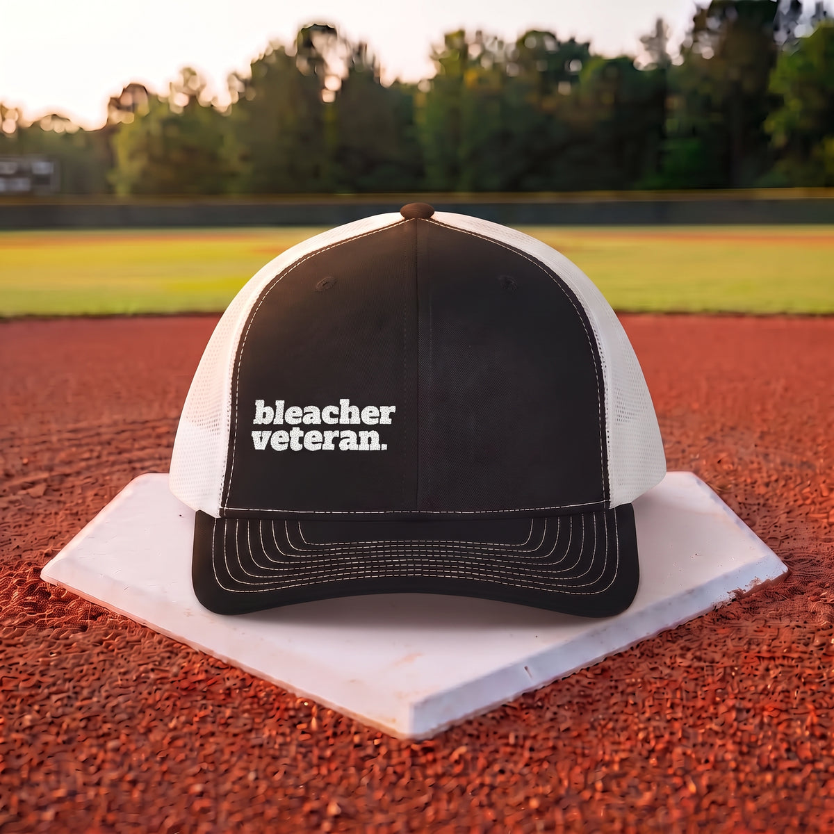 Bleacher Veteran Embroidered Trucker Hat
