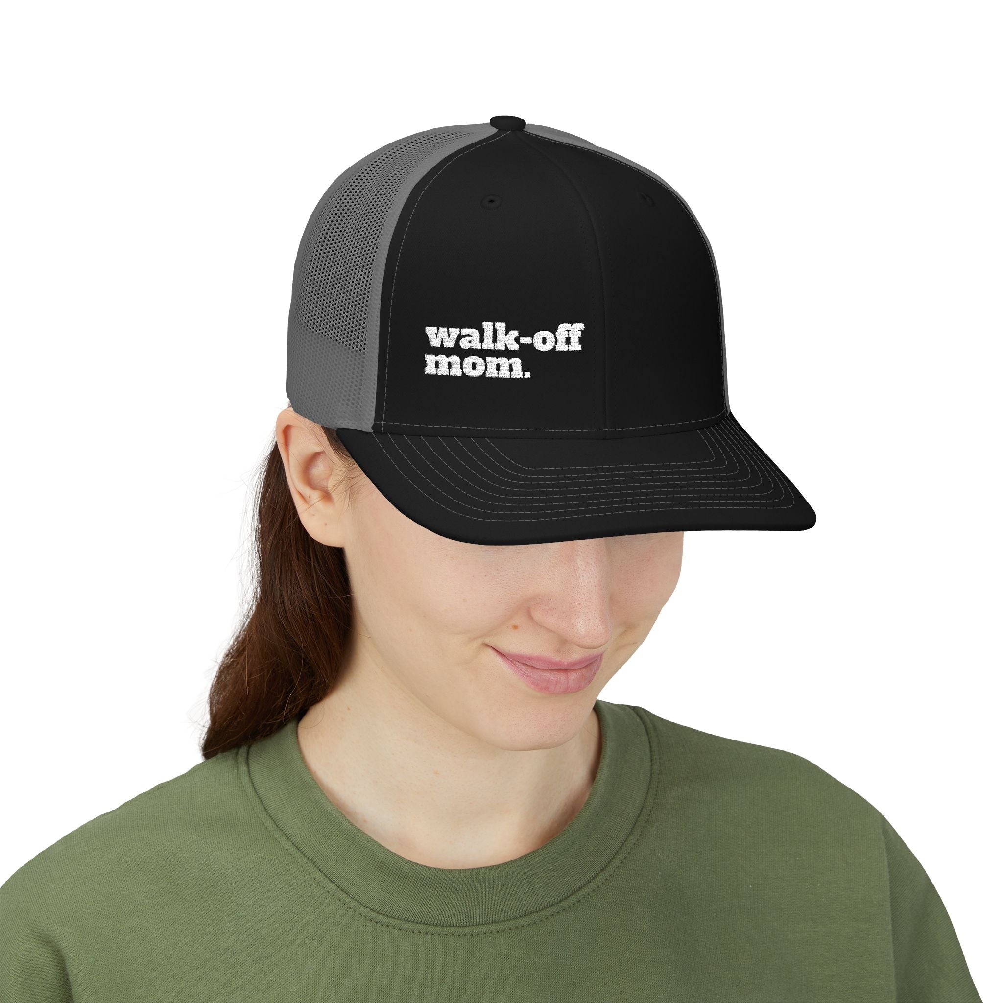 Walk-Off Mom Embroidered Trucker Hat