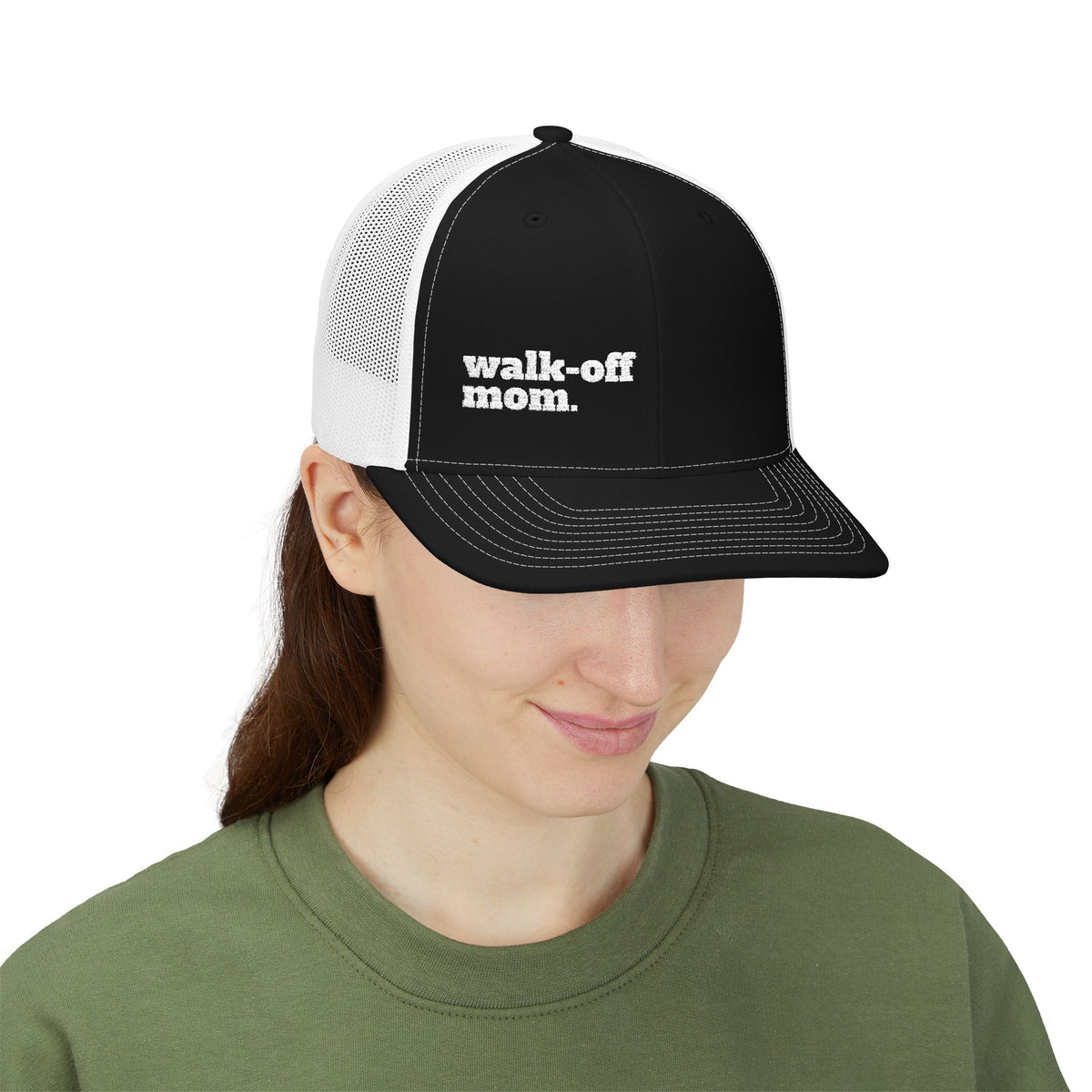 Walk-Off Mom Embroidered Trucker Hat